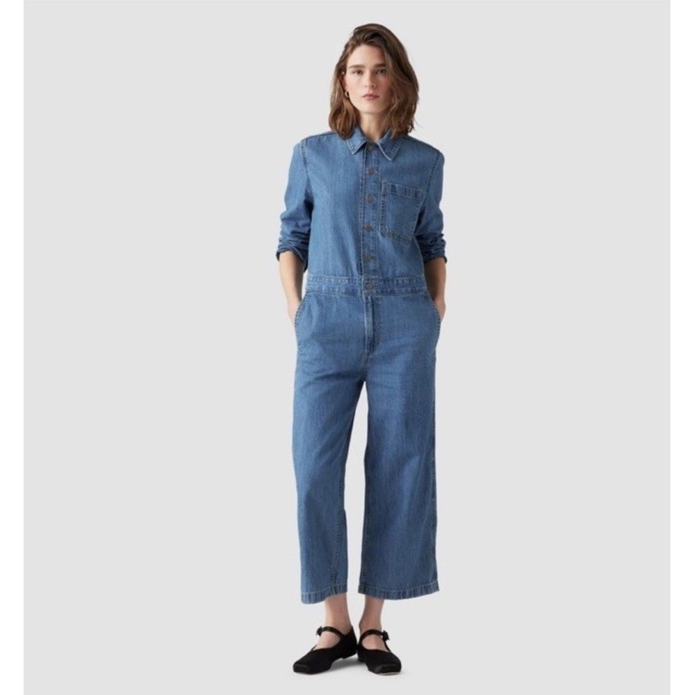 Levi Strauss & Co. Denim Jumpsuit Womens‎ XS Blue Long Sleeve Workwear Coveralls